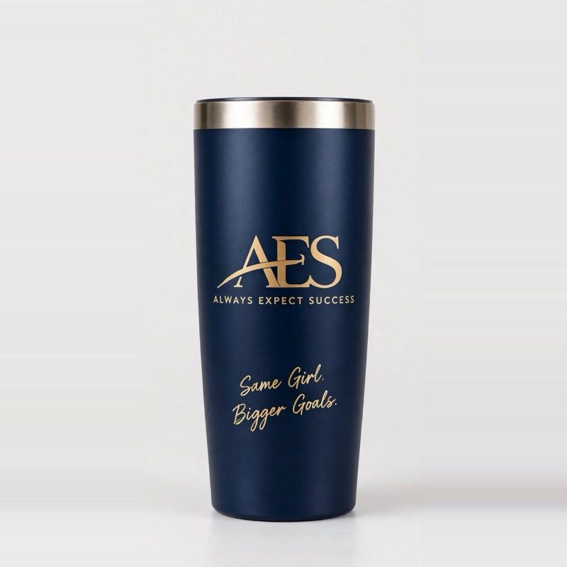 Same Girl, Bigger Goals Tumbler - Navy