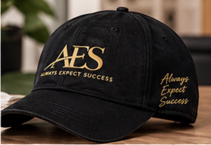 AES Classic Cap: Black, side view